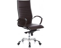 hjh office Parma 20 - Bureaustoel - Leder / chroom - Bruin