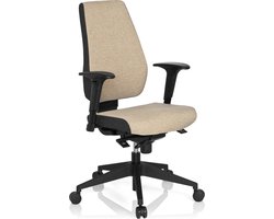 hjh office Pro-Tec 500 - Bureaustoel - Stof - Beige / grijs