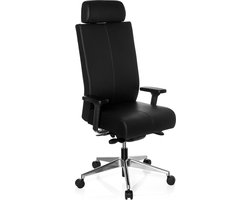 hjh office Pro -Tec XXL - Bureaustoel - Leder - Zwart