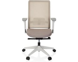 hjh OFFICE Pure White - Professionele bureaustoel - Beige - stof / netstof