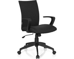 hjh office Soft - Bureaustoel - Stof - Zwart