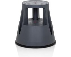 hjh OFFICE Tio-M I - Werkstoel / werkkruk/ verhoogde bureaustoel - Donkergrijs - Kunststof