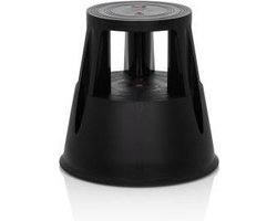 hjh OFFICE Tio-M I - Werkstoel / werkkruk/ verhoogde bureaustoel - Zwart - Kunststof