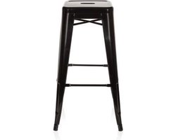 hjh OFFICE Vantaggio High - Barkruk - Zwart - metaal