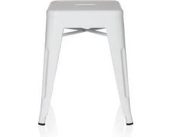 hjh OFFICE Vantaggio - Werkstoel / werkkruk/ verhoogde bureaustoel - Wit - metaal