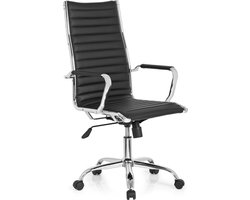 hjh office Vemona 20 PU - Bureaustoel - Chroom - Zwart
