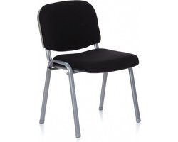 hjh office XT 600 - Bureaustoel - Conferentiestoel - Bezoekersstoel - Zwart / zilver