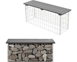 HKC tuinbank steenkorf 100x30x45 cm grijs