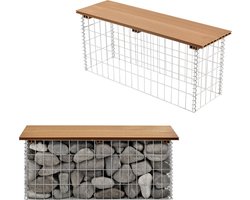 HKC tuinbank steenkorf 100x30x45 cm teakhout