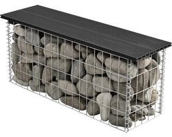 HKC tuinbank steenkorf 100x30x45 cm zwart