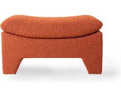 HKliving retro lounge ottoman boucle brick voetenbankje