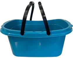 HL - Kunststof Wasmand met Hengsel - Blauw - 55x38x25 cm - Draagbare Wasmand