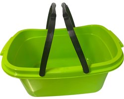HL – Kunststof Wasmand met Hengsel – Groen – 55x38x25 cm – Draagbare Wasmand
