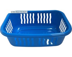 HL - Set 2 Stuks - Wasmanden - Wasmand - Wassorteerder - 30 Liter - Blauw & Groen - 56x38x21