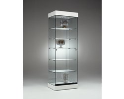 HMG Supplies - Vitrinekast Nova 3 HW - Volglas - 64x192 cm