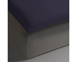 HnL Living - Hoeslaken - Topper - Jersey - 80/90 x 210/220 cm - Paars