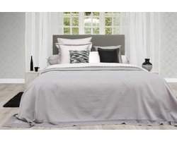 HnL Living Persa - Bedsprei - Perkal -  270 x 260 cm  - Silvergrey