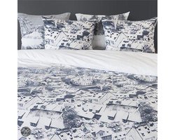 HNL Refined Jackson Dekbedovertrek - Flanel - Eenpersoons - 140x200/220 cm - Grijs