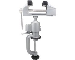 Hobby Craftwork Mini Tafelklem Vice voor DIY Reparaties, Modelleren, Schilderen, Lijmen, Solderen en Knutselen - Werkbank gereedschap - Veelzijdig gebruik - Verstelbare klem - Geschikt voor Hobbyisten - Zwart Roestvrij staal met antislipgreep