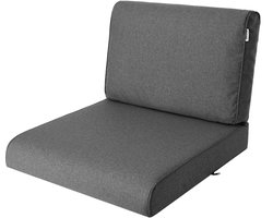 Hobbygarden Tuinkussen Nel Antraciet 60x60cm - Geschikt voor oa Wicker tuins-set & Stoelen - Waterafstotend - UV Bestendig