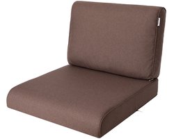 Hobbygarden Tuinkussen Nel Bruin 70x70cm - Geschikt voor oa Wicker tuins-set & Stoelen - Waterafstotend - UV Bestendig