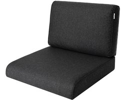 Hobbygarden Tuinkussen Nel Zwart 70x70cm - Geschikt voor oa Wicker tuins-set & Stoelen - Waterafstotend - UV Bestendig