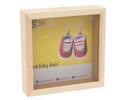 Hobbygroep houten fotolijst 3D frame 17x17x4 cm decoratie.