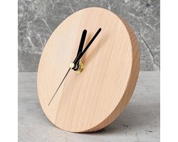 HOCHO Massief Beukenhouten Staande Klok – Ø150x15 mm – Minimalistisch Design