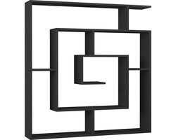 HOCUS PICUS 6-laags Boekenkast – Stijlvolle Open Vakkenkast in Wit, Antraciet, Bordeaux en Meer – Ideaal voor Woonkamer of Thuiswerkplek – 129 x 125 x 22 cm - Antraciet Grijs