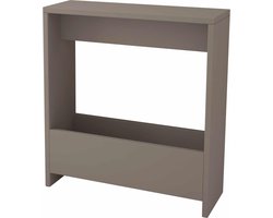 HOCUS PICUS Bijzettafel met Tijdschriftenrek voor Woonkamer en Kantoor – Meerdere Kleuropties – Zij-/Eindtafel – 55 x 20 x 60 cm (Licht Mokka)
