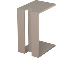 HOCUS PICUS Bijzettafel voor Woonkamer | 57x40x30 cm | C-Tafel | Koffietafel | Zijtafel met Meerdere Kleuropties - Licht Mokka