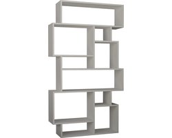 HOCUS PICUS Karmato Boekenkast met 10 Niveaus – Moderne Staande Plank voor Slaapkamer, Kantoor of Woonkamer – Verticaal en Horizontaal te Gebruiken – 96 x 26 x 169 cm (Wit)
