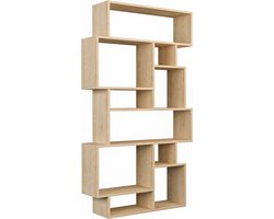 HOCUS PICUS Karmato Boekenkast met 10 Niveaus – Moderne Staande Plank voor Slaapkamer, Kantoor of Woonkamer – Verticaal en Horizontaal te Gebruiken – 96 x 26 x 169 cm (Eiken)