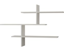 HOCUS PICUS Wandrek met 3 Lagen – Meerdere Kleuropties – Eenvoudige Montage – Opslag voor Woonkamer of Kantoor – 123x81x22 cm – Wit