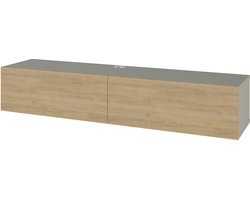 Hocus Picus Zwevend TV Meubel - Ash Groen/Eiken - 135x32x25 cm