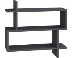 HOCUS PICUS Zwevende Wandplank – Rechthoekig Wandrek, Moderne Wandmontage – Decoratief Wandmeubel voor Boeken, Badkamer, Woonkamer, Slaapkamer & Keuken – Eenvoudig te Monteren (Antraciet)