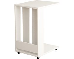 Hocuspicus Salontafel met Abstract Design voor Woonkamer of Kantoor – Verkrijgbaar in Diverse Kleuren – Bijzettafel/Hoektafel – 80 x 50 x 27 cm Wit