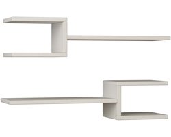 Hocuspicus® Set van 2 Zwevende Wandplanken – Moderne Wandrekken voor Woonkamer, Kantoor of Slaapkamer – Boekenplank & Organizer voor Accessoires – Wandmontage – Wit