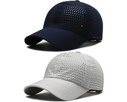 Hoed - 2 Packs Honkbalpet voor Heren en Dames - Ademend - Vizierpet - Sneldrogend - Sport - Open - Licht - Opvouwbaar - Tennis - Golf - Baseballpet - Zonnehoeden voor De Zomer - Verstelbaar