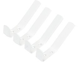 Hoed en Kapstok Haken - Muurhaken Kapstok Haken - Opbergen Jassen Tassen - Satijn Aluminium Afwerking - 4 stuks - Grijs