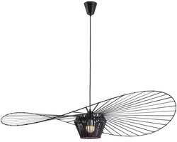 Hoedlamp - Zwart - 100 cm - Design Hanglamp - Moderne Plafondlamp in Vertigo Stijl - Elastische Linten - Taveo