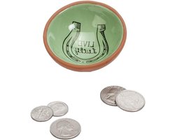Hoefijzer Trinket Schotel - Sleutelhanger bakje - Kleine spullen bewaren - Geglazuurd interieur - 7 cm diameter - Terra Cotta