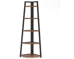 Hoek Boekenkast - Boekenplank - Wandplank - Boekenrek - Bruin
