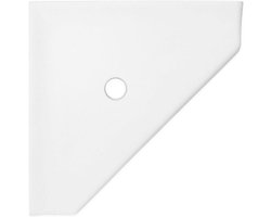 Hoek douche plank 8 inch - Matte witte badkamer organizer