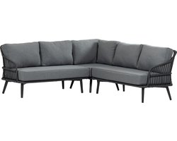 Hoek Loungebank Isabel | 3-delig | Black/Black | Rope
