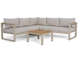 Hoek loungeset 5 personen Aluminium Zand/Beige Domani Furniture Nordic