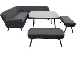 Hoek loungeset Jonah wicker - Antraciet