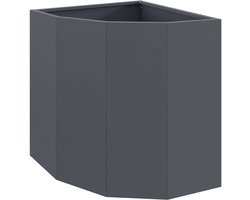 Hoek Plantbak | Bloembak | hoekbak Antraciet 45 x 45 x 50 cm Staal