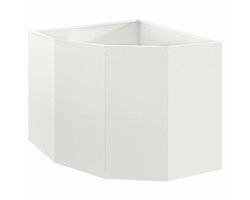 Hoek Plantbak | Bloembak | hoekbak Wit 60 x 60 x 50 cm Staal