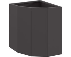 Hoek Plantbak | Bloembak | hoekbak Zwart 30 x 30 x 35 cm Staal